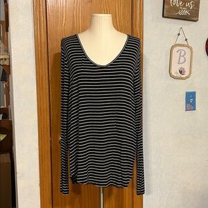 SO Black Striped Top - Women’s Size Large